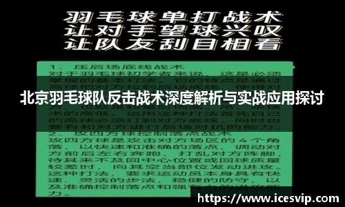 北京羽毛球队反击战术深度解析与实战应用探讨